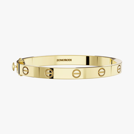   Narrow Yellow Gold Bangle